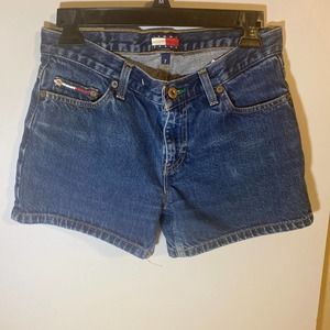 Vintage Tommy Hilfiger Shorts Dark Wash Denim Jean 5 pocket Womens Sz 7